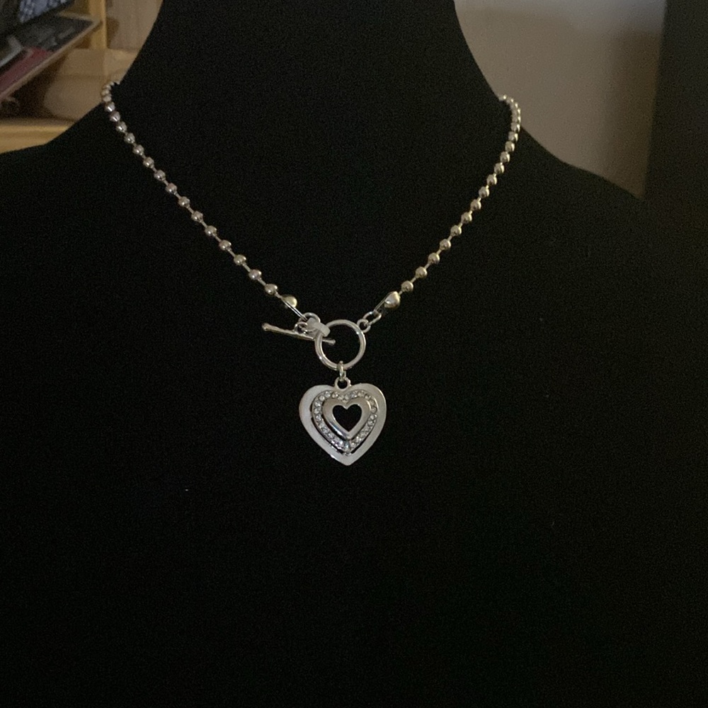 Heart T Lock Necklace